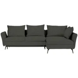 Ecksofa in Webstoff Dunkelgr&uuml;n 282/182 cm