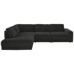 Ecksofa Niels Andersson in Chenille, Jacquard Anthrazit 242/316 cm