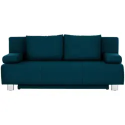 Schlafsofa in Webstoff Petrol