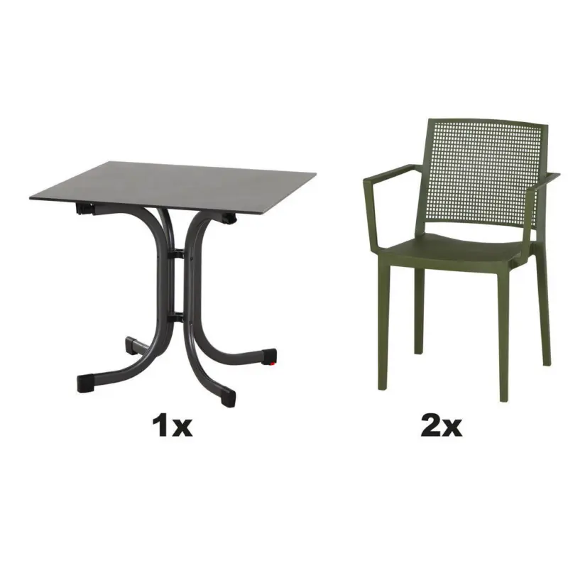 Gartengarnitur 3-teilig