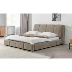 Polsterbett Lattenrost Beige 180/200 cm