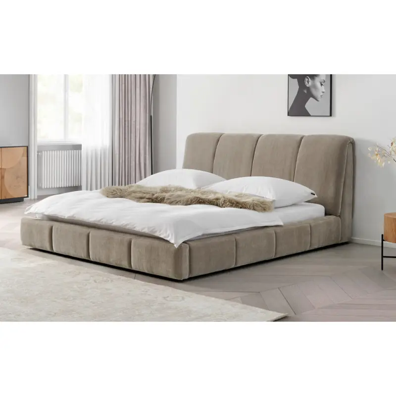 Polsterbett Lattenrost Beige 180/200 cm