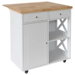 Servierwagen in Wei&szlig;