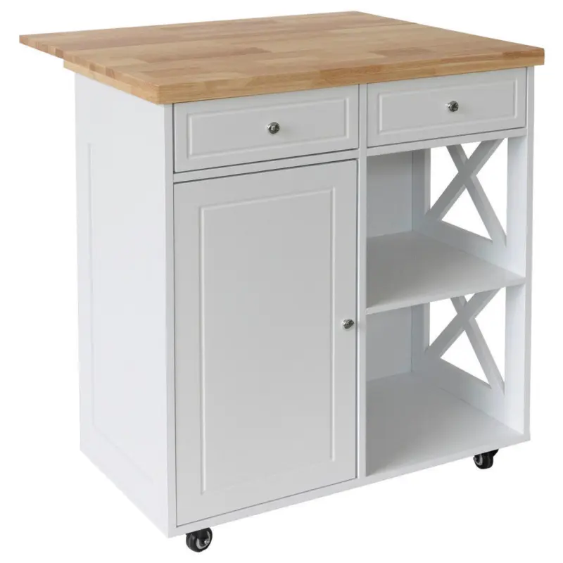 Servierwagen in Wei&szlig;