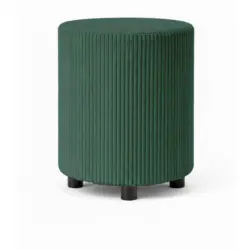 Pouf in Dunkelgr&uuml;n Textil