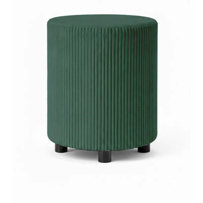 Pouf in Dunkelgr&uuml;n Textil