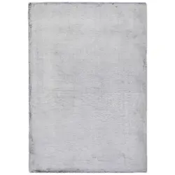 Hochflorteppich 80/150 cm Tenei Silberfarben