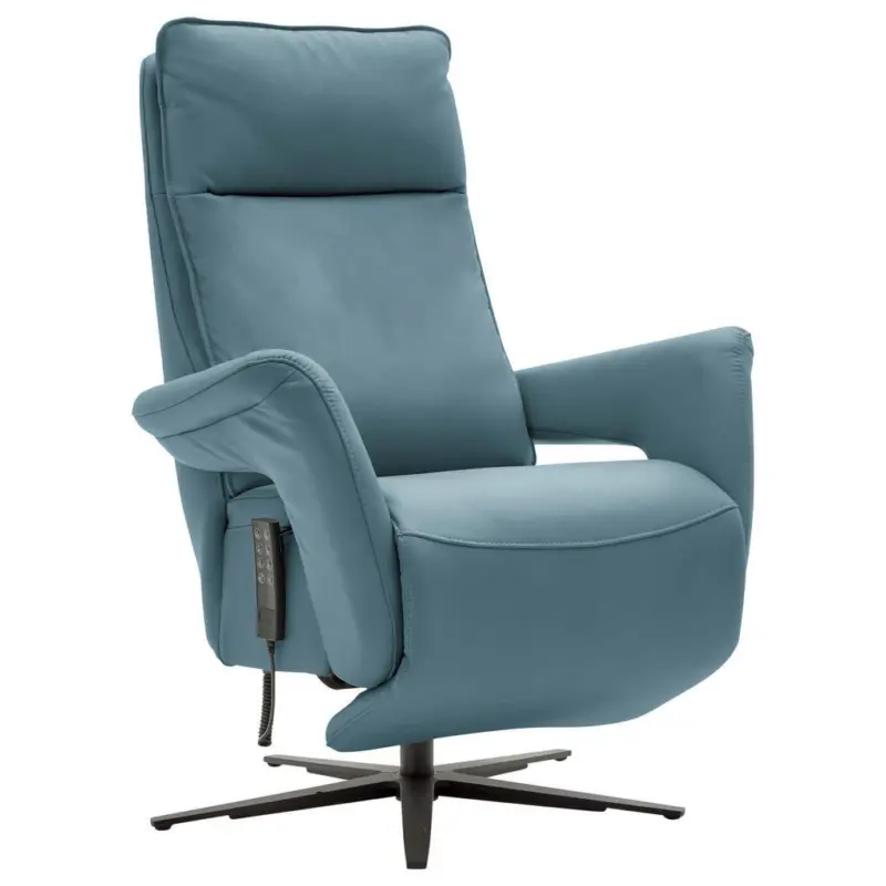 Relaxsessel in Leder Blau