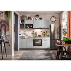 K&uuml;chenblock in Hellgrau