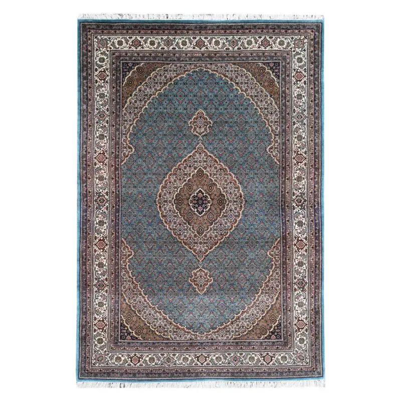 Orientteppich 80/200 cm Tabriz Mahi Lt. Blue Hellblau
