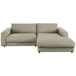 Ecksofa in Flachgewebe Hellgr&uuml;n 270/190 cm