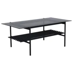 Couchtisch in Metall, Glas 120/60/48 cm