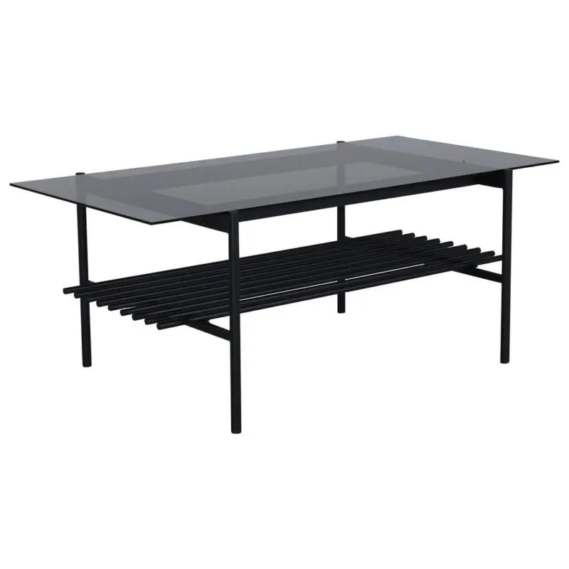 Couchtisch in Metall, Glas 120/60/48 cm