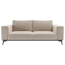 2-Sitzer-Sofa in beflockt Beige