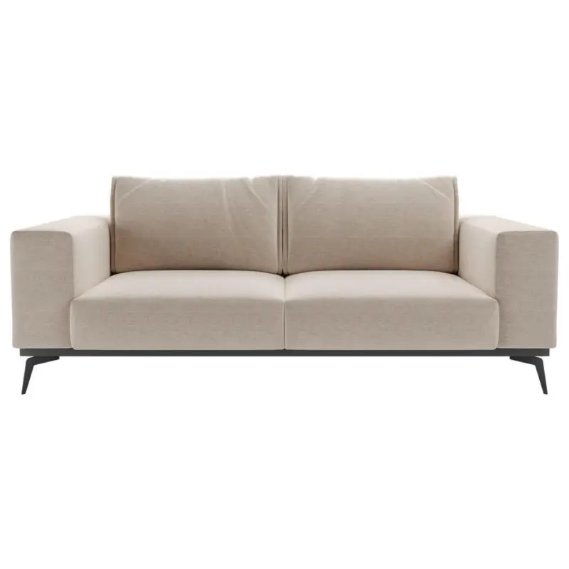 2-Sitzer-Sofa in beflockt Beige