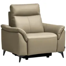 Sessel in Echtleder Ecru