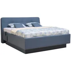 Polsterbett Matratze, Lattenrost Blau 180/200 cm