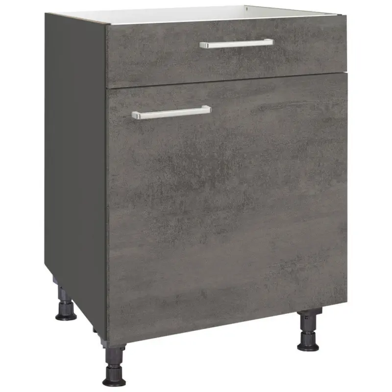 Kochfeldumbauschrank 60/87/56 cm in Schieferfarben