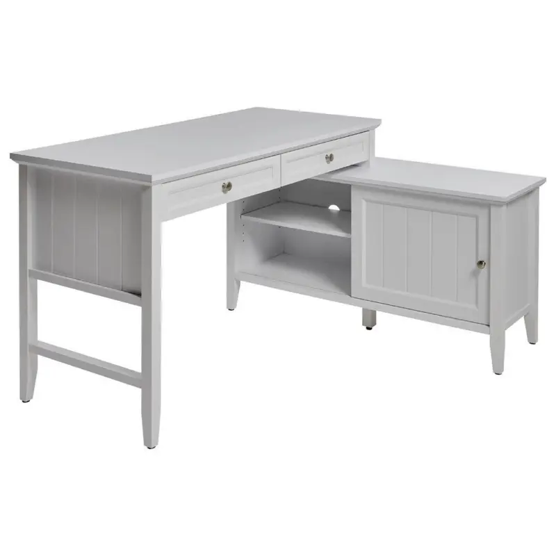 Eckschreibtisch 145/120/77 cm in Wei&szlig;