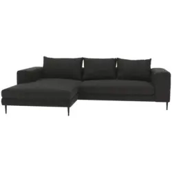 Ecksofa Aurora in Struktur Graphitfarben 170/275 cm