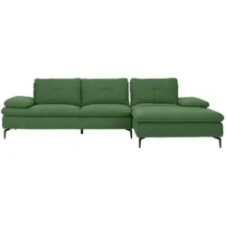 Ecksofa in Webstoff Gr&uuml;n 301/179 cm