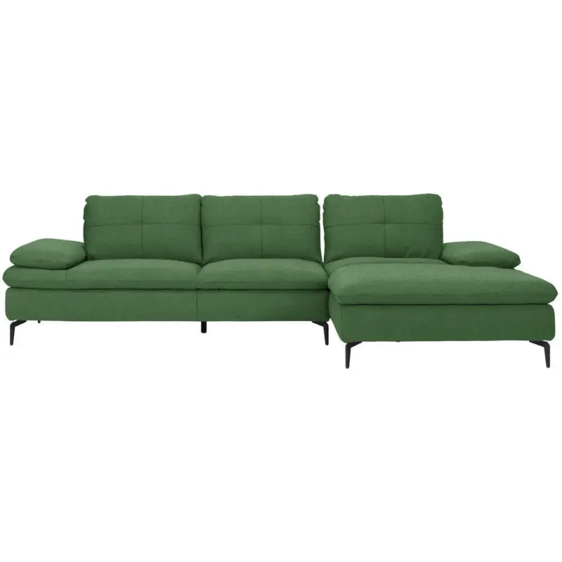 Ecksofa in Webstoff Gr&uuml;n 301/179 cm