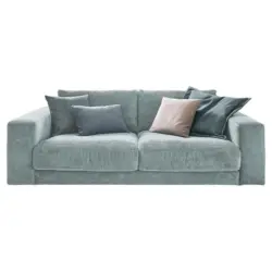 2-Sitzer-Sofa in Cord Hellblau