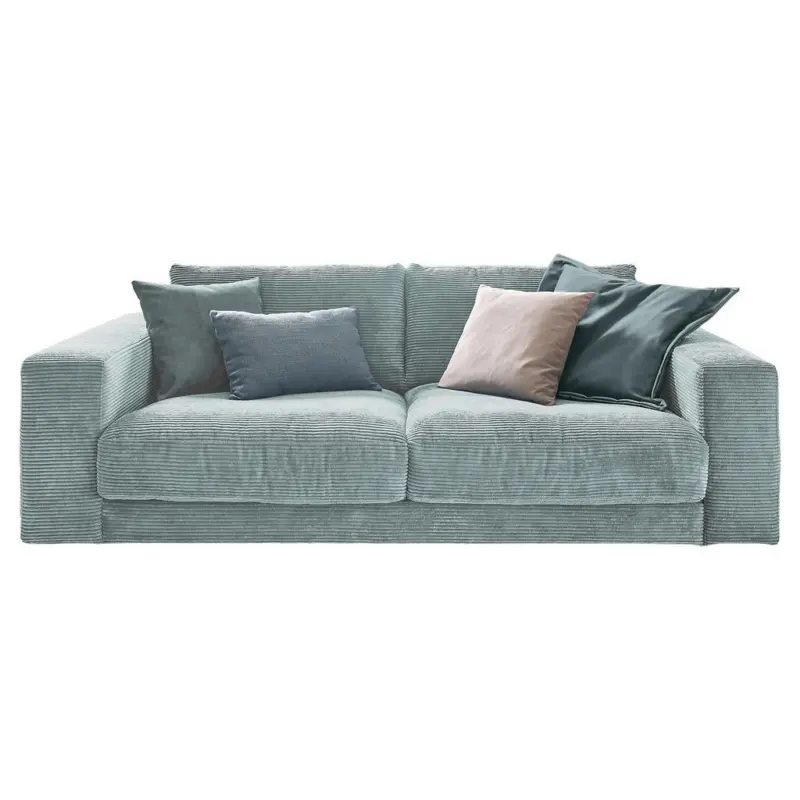 2-Sitzer-Sofa in Cord Hellblau