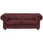 XXXLutz Lauterach - Ihr M&ouml;belhaus bei Bregenz Chesterfield-Sofa in Lederlook Bordeaux