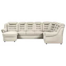 Wohnlandschaft in Chenille Creme