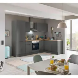 Eckk&uuml;che 280/175 cm in Graphitfarben