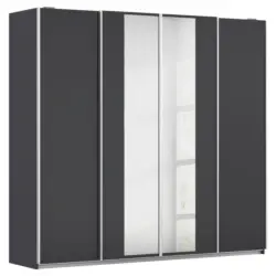 Schwebet&uuml;renschrank in Klar, Dunkelgrau