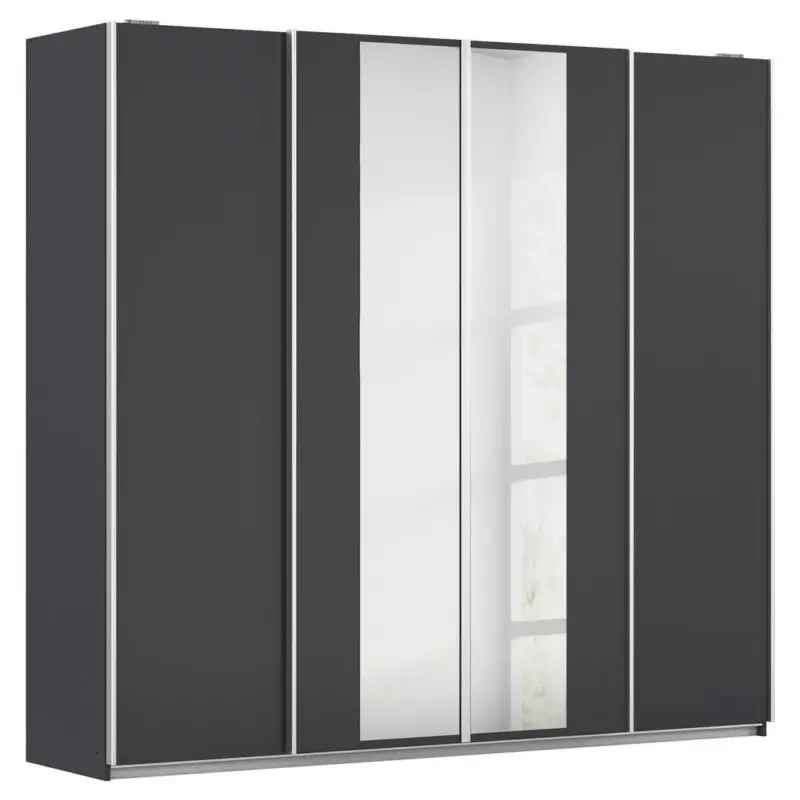 Schwebet&uuml;renschrank in Klar, Dunkelgrau