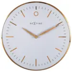 XXXLutz Lauterach - Ihr M&ouml;belhaus bei Bregenz Wanduhr Wei&szlig;, Goldfarben 30/30/4,3 cm