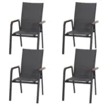 XXXLutz Lauterach - Ihr M&ouml;belhaus bei Bregenz Gartenstuhl-Set Holz, Metall, Kunststoff Anthrazit