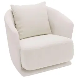 Sessel in Pl&uuml;sch, Boucl&eacute; Beige