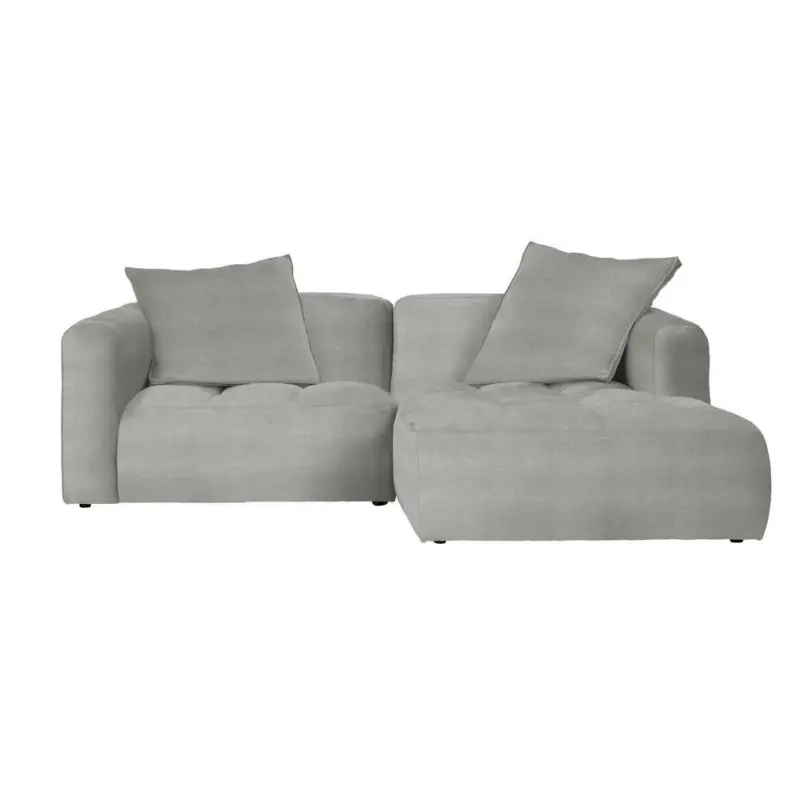 Ecksofa Mosso in Webstoff Grau, Hellgrau 240/173 cm