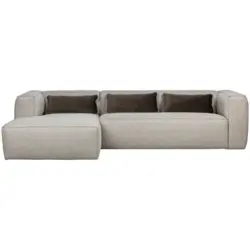 Ecksofa Bean in Webstoff Hellgrau 175/305 cm
