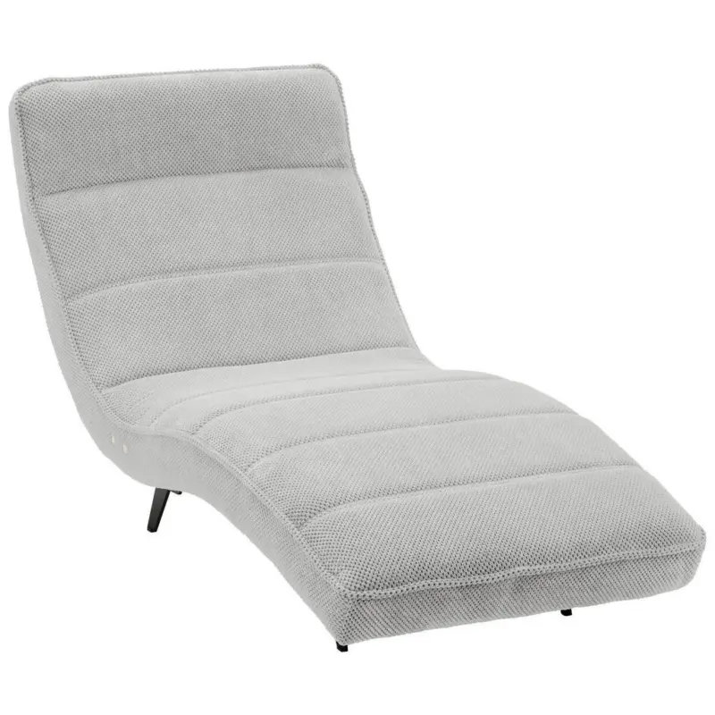Relaxliege in Webstoff Silberfarben