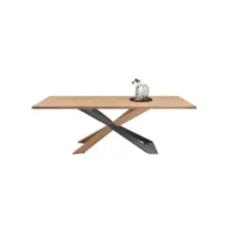 Esstisch in Holz, Metall 190/95/76 cm