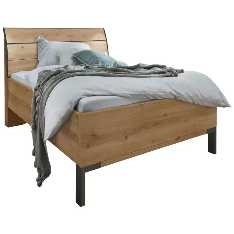 Bett 90/200 cm in Eiche Bianco