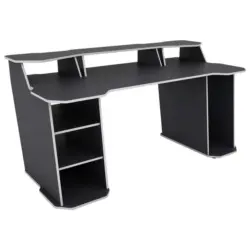 Gamingtisch 180/85/76 cm in Anthrazit, Wei&szlig;