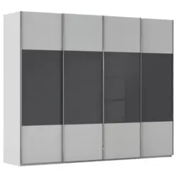 Schwebet&uuml;renschrank in Schwarz, Seidengrau