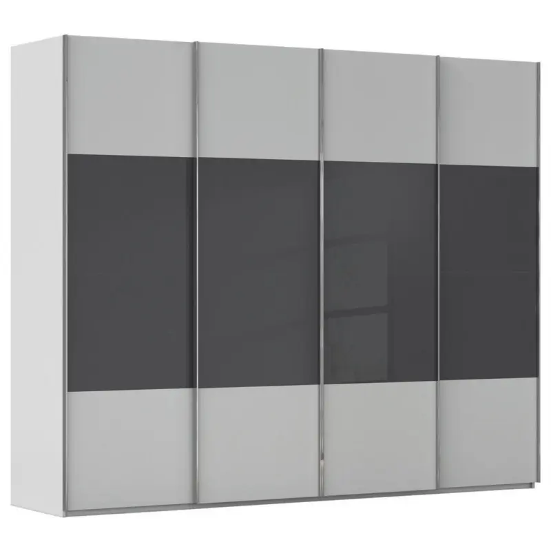 Schwebet&uuml;renschrank in Schwarz, Seidengrau