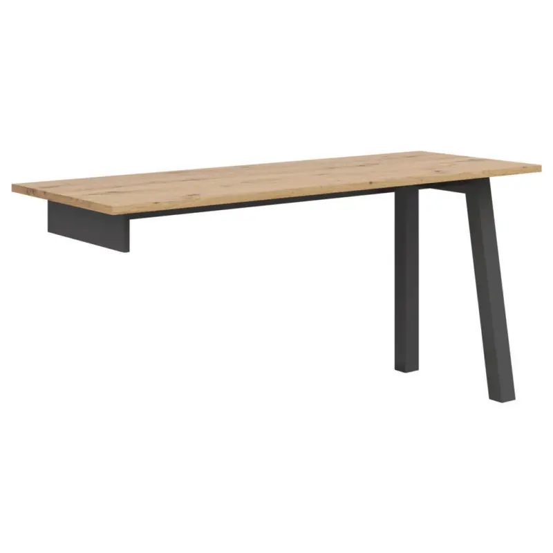 Schreibtisch in Graphitfarben, Eiche Artisan