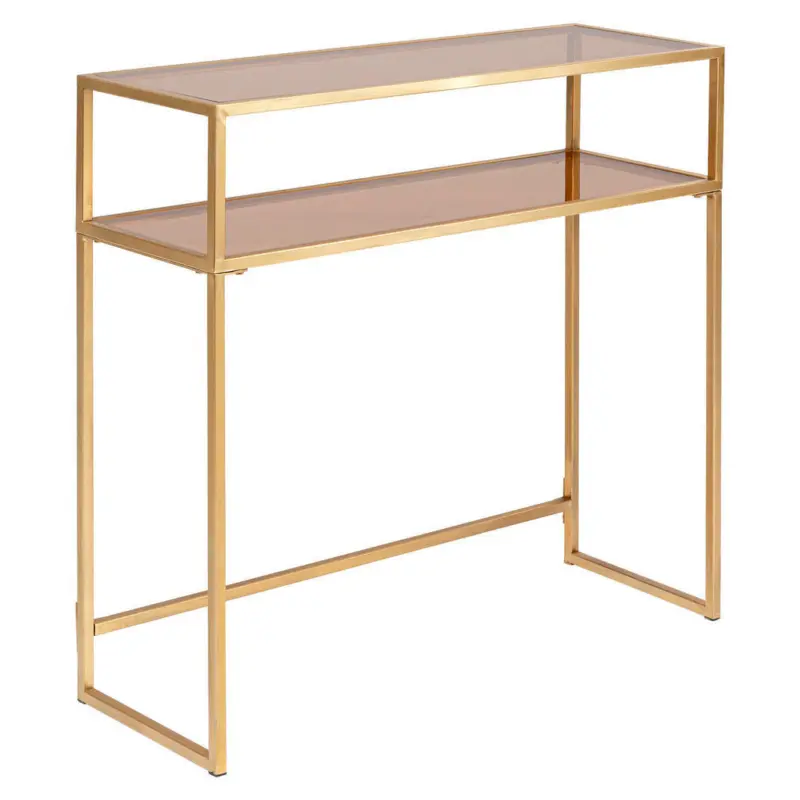 Konsolentisch in Metall, Glas 85/30/80 cm