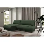 XXXLutz Lauterach - Ihr M&ouml;belhaus bei Bregenz Ecksofa Paros in Boucl&eacute; Dunkelgr&uuml;n 179/277 cm