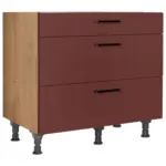 XXXLutz Lauterach - Ihr M&ouml;belhaus bei Bregenz Kochfeldumbauschrank 90,0/87,0/56,0 cm in Rot, Eichefarben