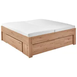 Stauraumbett in Eiche Artisan