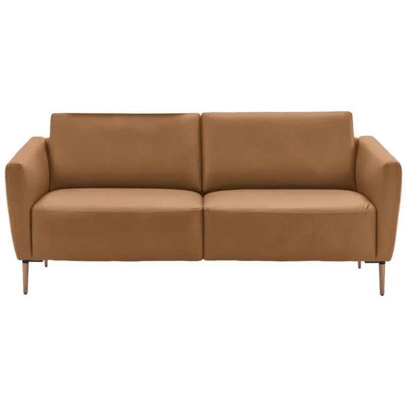 2-Sitzer-Sofa in Echtleder Haselnussfarben